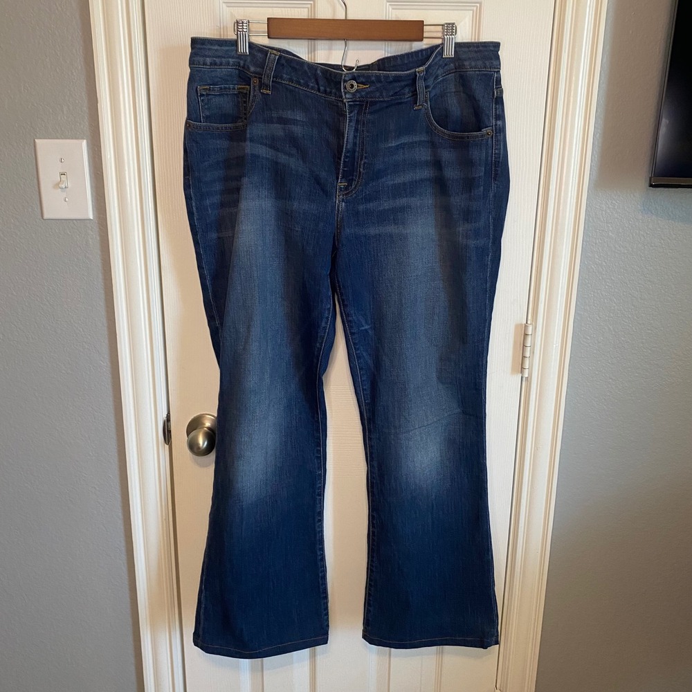 Lucky Brand Ginger Bootcut Jeans Size 16W Dark Wash Stretch Denim